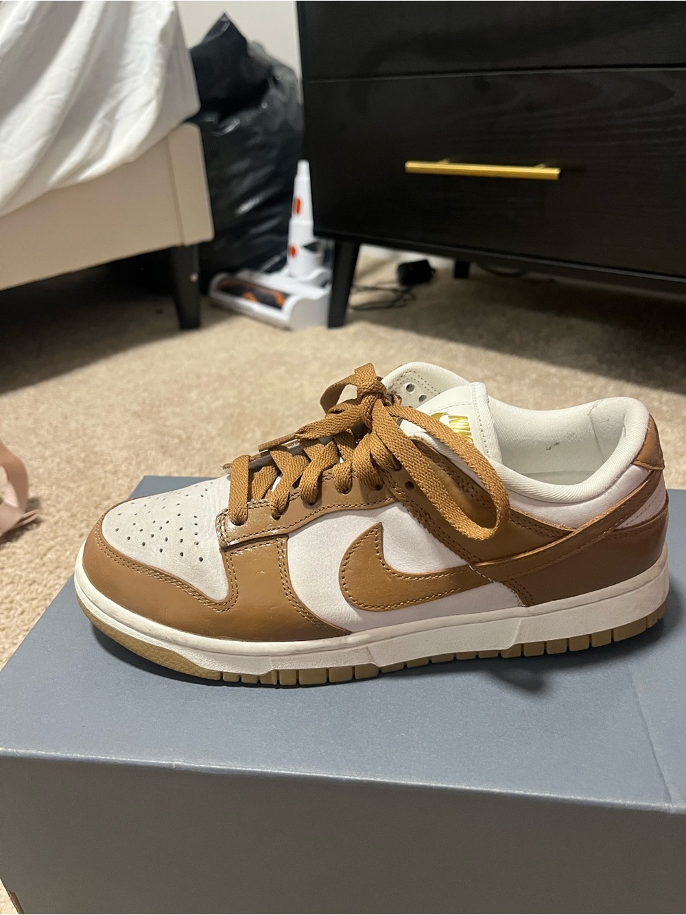 Nike Low-Top Sneakers in Brown and White